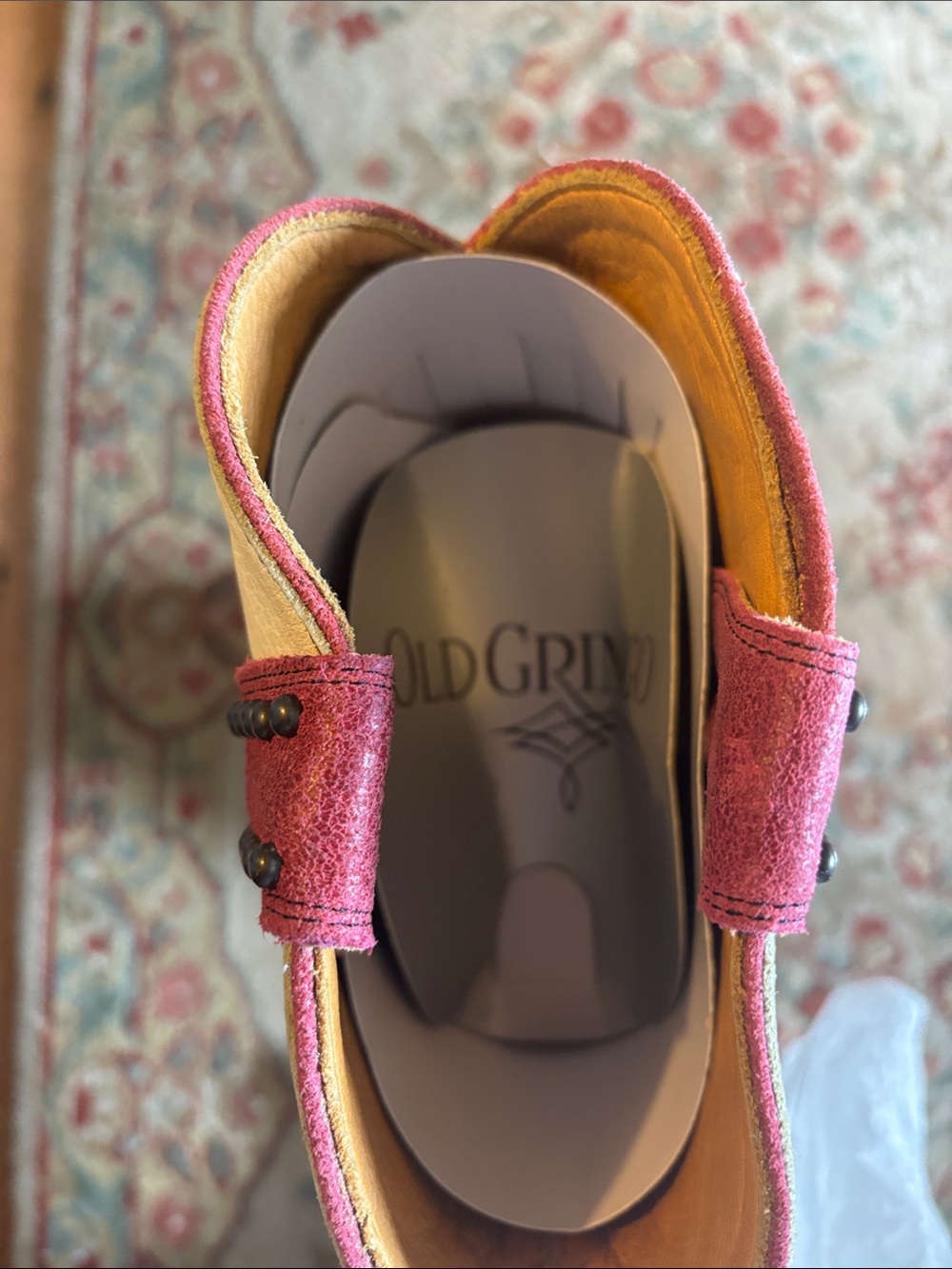 RARE 🌺Old Gringo Cream Leather Boots with Brown and beautiful Embroidery - Picture 8 of 15